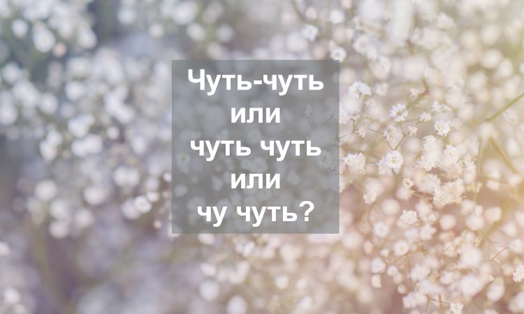 Как правильно пишется чуть-чуть или чуть чуть