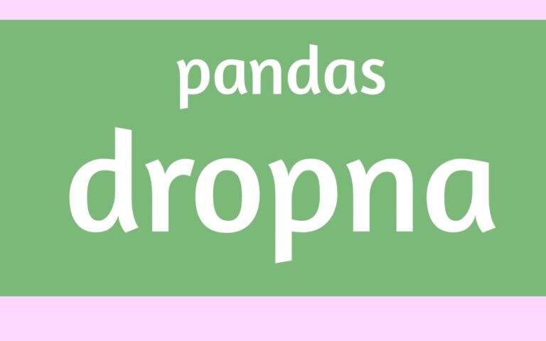 Dropna в pandas