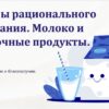 Основы рационального питания. Молоко и молочные продукты