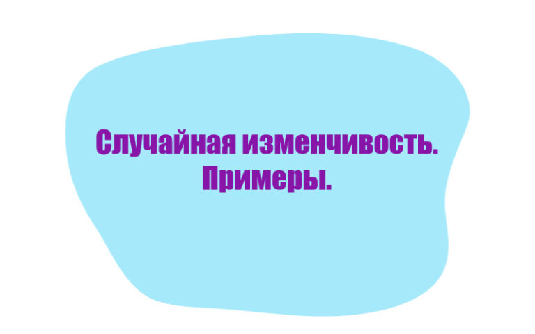 Случайная изменчивость. Примеры