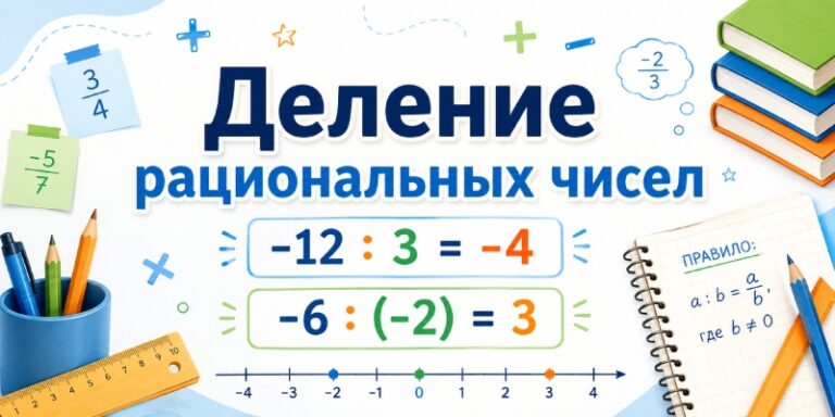 Деление рациональных чисел