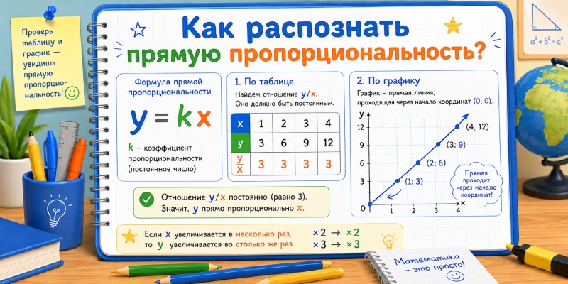 Как распознать прямую пропорциональность