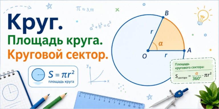 Круг. Площадь круга. Круговой сектор.