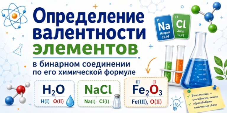 Определение валентности элементов в бинарном соединении по его химической формуле