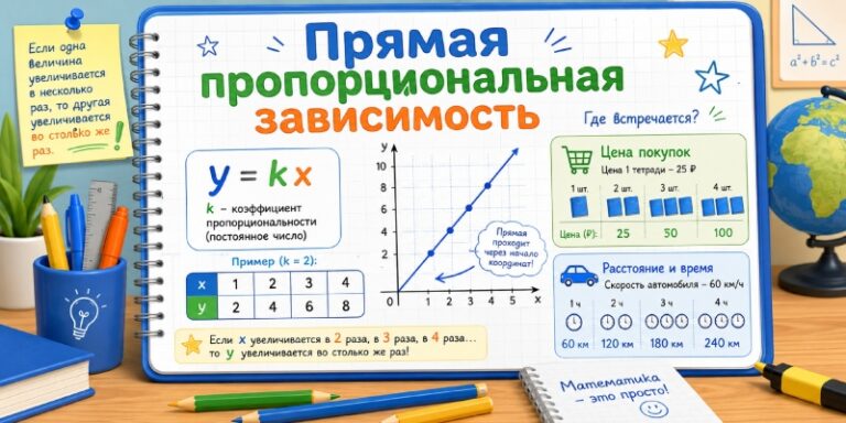 Прямая пропорциональная зависимость