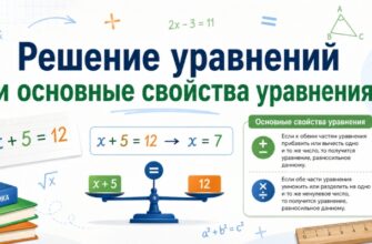 Решение уравнений и основные свойства уравнения
