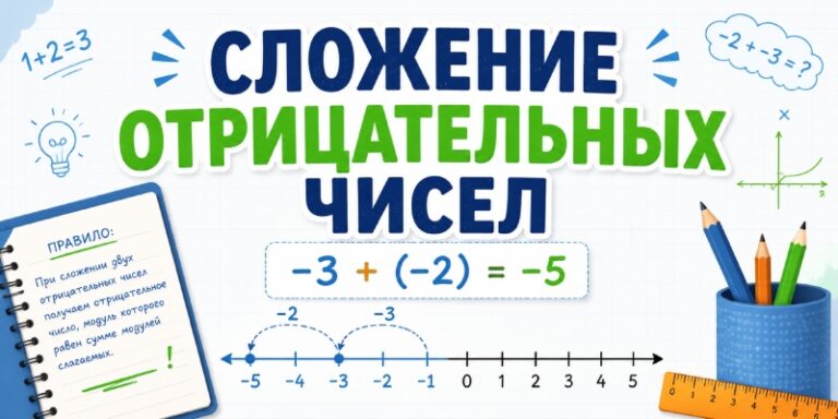 Сложение отрицательных чисел