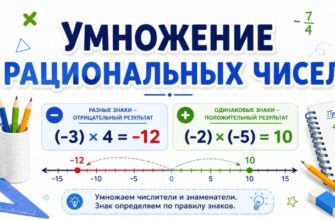 Умножение рациональных чисел