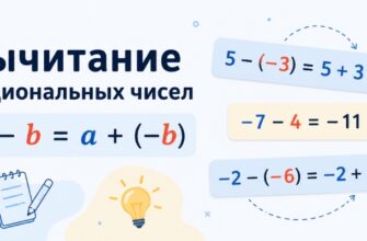 Вычитание рациональных чисел