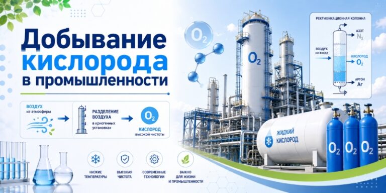 Добывание кислорода в промышленности