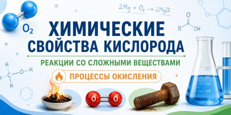 Химические свойства кислорода: реакции со сложными веществами. Процессы окисления.