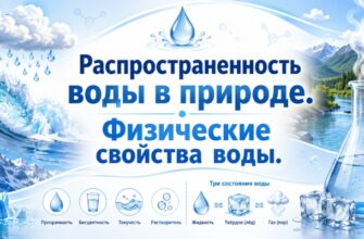 Распространенность воды в природе. Физические свойства воды.