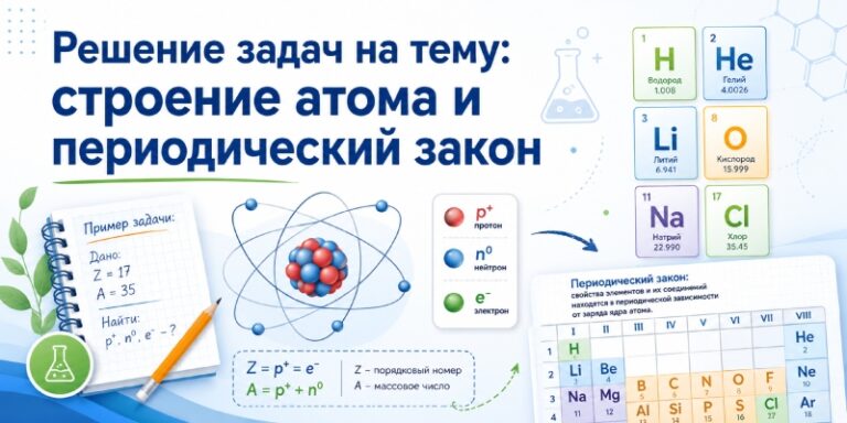 Решение задач на тему: cтроение атома и периодический закон