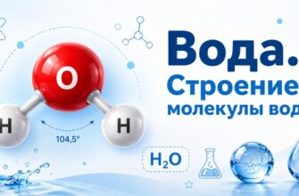 Вода. Строение молекулы воды.
