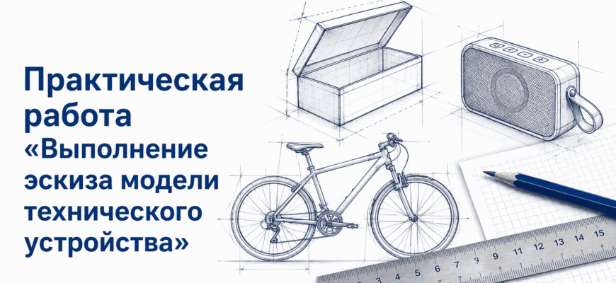 Практическая работа "Выполнение эскиза модели технического устройства"