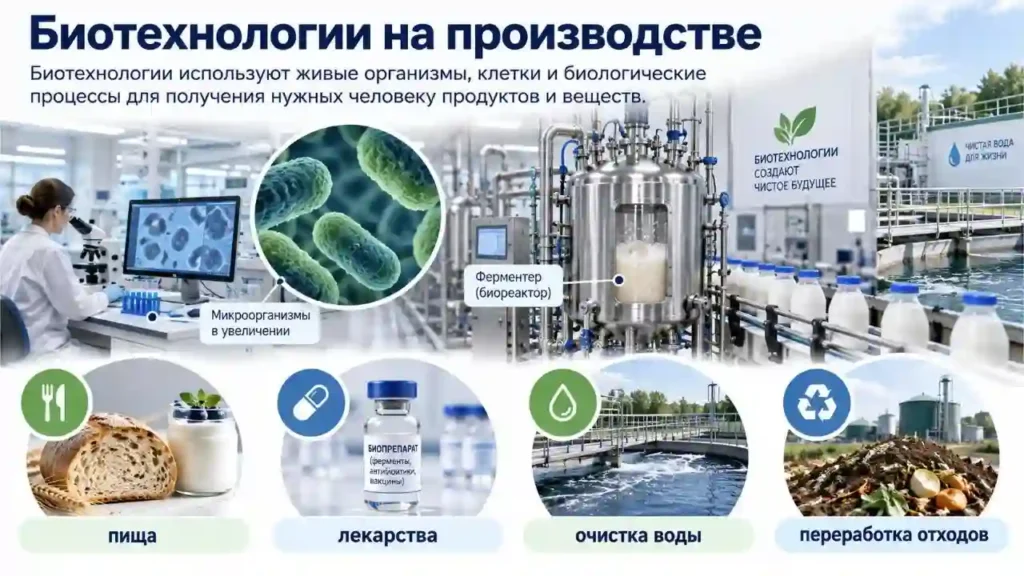 Биотехнологии на производстве