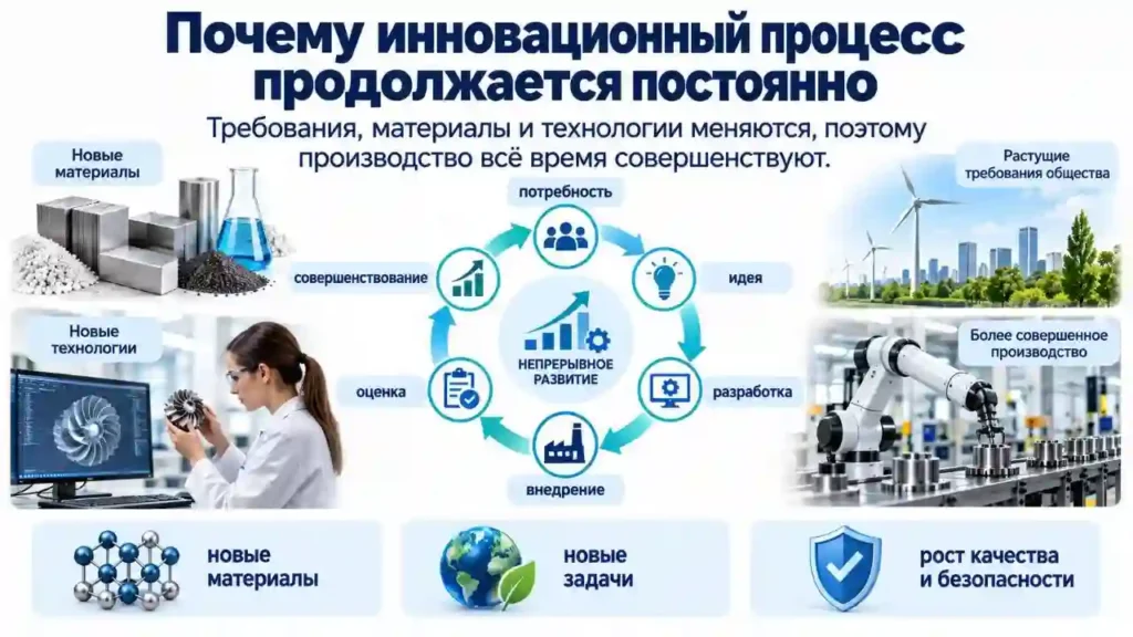 Почему инновационный процесс продолжается постоянно