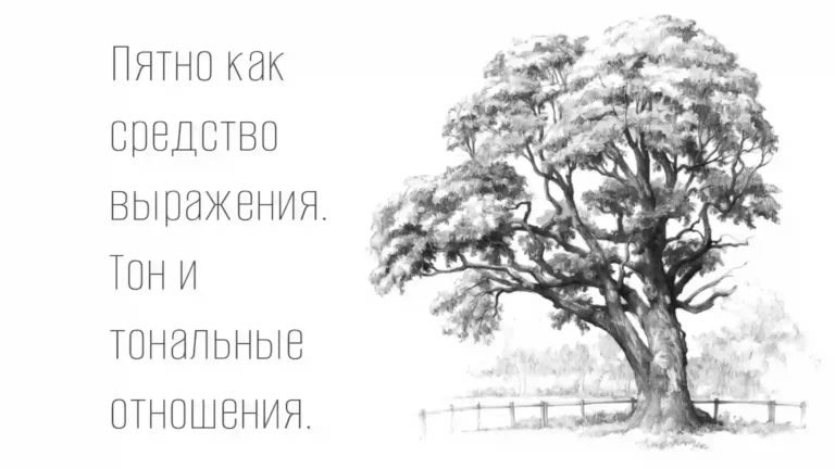 Пятно как средство выражения. Тон и тональные отношения.