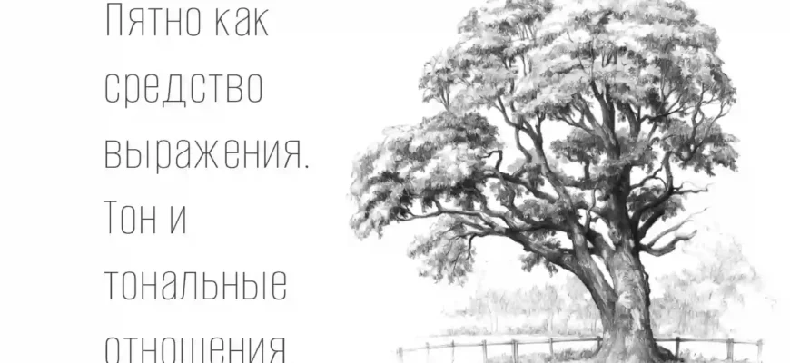 Пятно как средство выражения. Тон и тональные отношения.