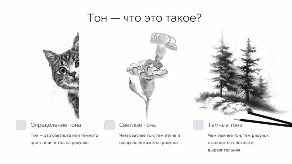Пятно как средство выражения. Тон и тональные отношения.