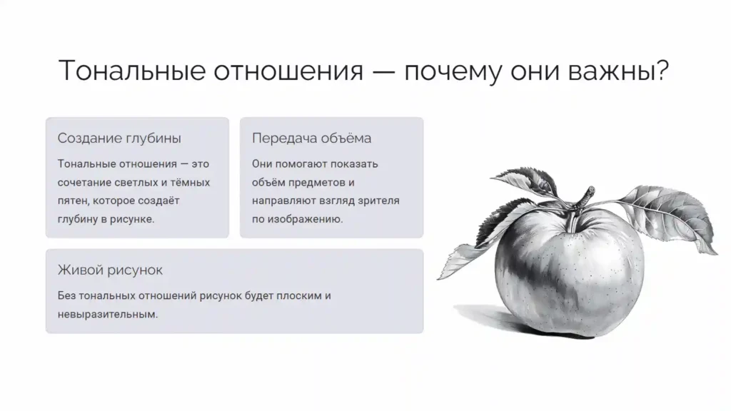 Пятно как средство выражения. Тон и тональные отношения.